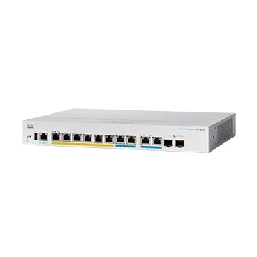 Cisco CBS350 Géré L3 2.5G Ethernet (100 1000 2500) Connexion Ethernet, supportant l'alimentation via ce port (PoE) 1U Noir, Gris