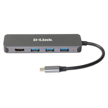 D-Link Station d'accueil USB-C 5-en-1 avec HDMI alimentation DUB-2333