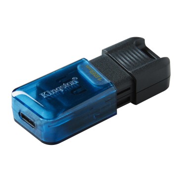 Kingston Technology DataTraveler 80 lecteur USB flash 128 Go USB Type-C 3.2 Gen 1 (3.1 Gen 1) Noir, Bleu