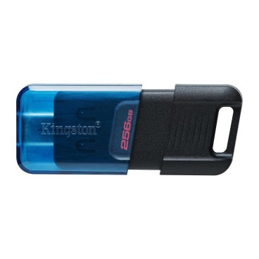 Kingston Technology DataTraveler 80 lecteur USB flash 256 Go USB Type-C 3.2 Gen 1 (3.1 Gen 1) Noir, Bleu