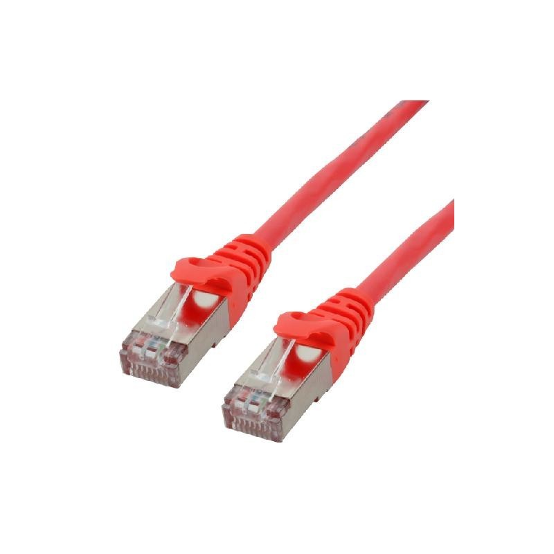 MCL FCC6ABMSHF-0.5M R câble de réseau Rouge 0,5 m Cat6a S FTP (S-STP)