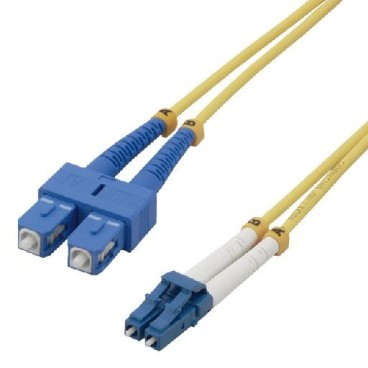 MCL 2m SC LC OS2 câble de fibre optique Multicolore, Jaune
