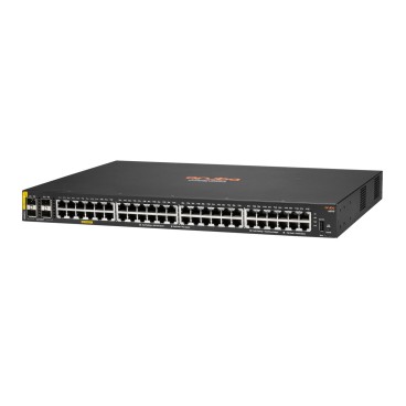 HPE Aruba 6000 48G Class4 PoE 4SFP 370W Géré L3 Gigabit Ethernet (10 100 1000) Connexion Ethernet, supportant l'alimentation