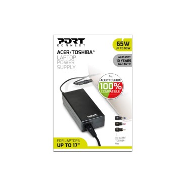 Port Designs 900093-ACTO adaptateur de puissance & onduleur Intérieure 65 W Noir