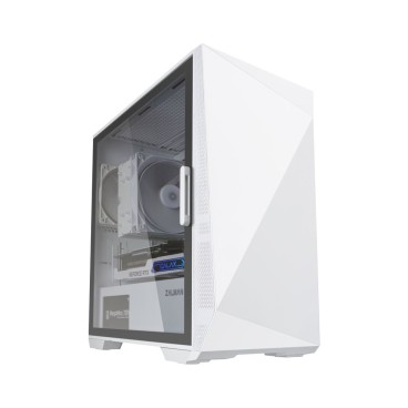 Zalman Z1 Iceberg White - mATX Mid Tower PC Case Pre-installed fan 2 x 120mm in Mini Tower Blanc