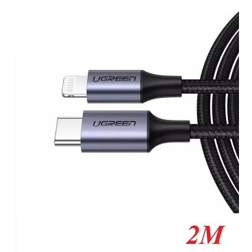 Ugreen 60761 câble de téléphone portable Noir 2 m USB C Lightning