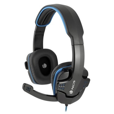 NGS GHX-505 écouteur casque Avec fil Arceau Jouer Noir, Bleu