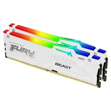 Kingston Technology FURY 32 Go 5600 MT s DDR5 CL40 DIMM (Kits de 2) Beast White RGB XMP
