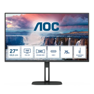 AOC V5 27V5C BK écran plat de PC 68,6 cm (27") 1920 x 1080 pixels Full HD LED Noir