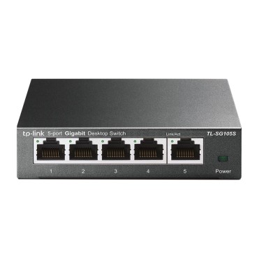 TP-Link TL-SG105S commutateur réseau Non-géré Gigabit Ethernet (10 100 1000) Noir