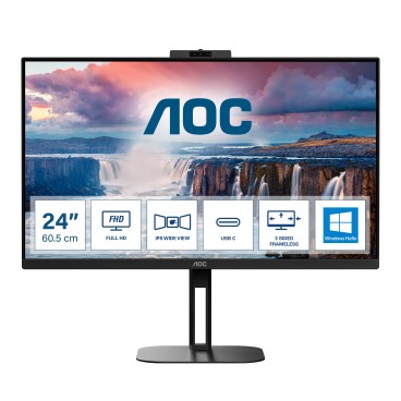 AOC V5 24V5CW BK écran plat de PC 60,5 cm (23.8") 1920 x 1080 pixels Full HD LED Noir