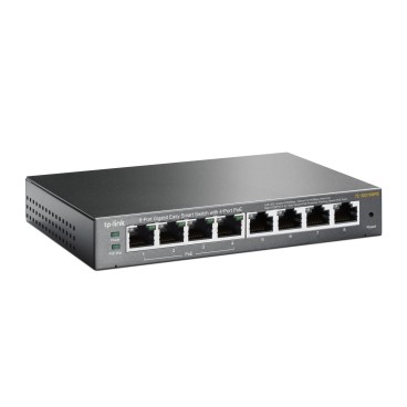 TP-Link TL-SG108PE Géré L2 Gigabit Ethernet (10 100 1000) Connexion Ethernet, supportant l'alimentation via ce port (PoE) Noir