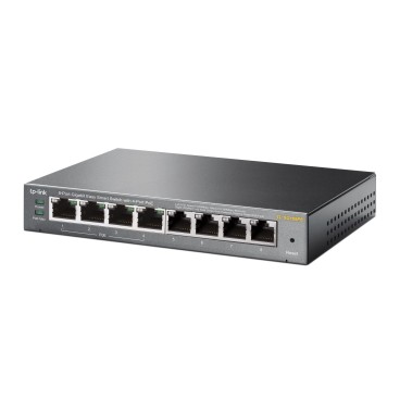 TP-Link TL-SG108PE Géré L2 Gigabit Ethernet (10 100 1000) Connexion Ethernet, supportant l'alimentation via ce port (PoE) Noir