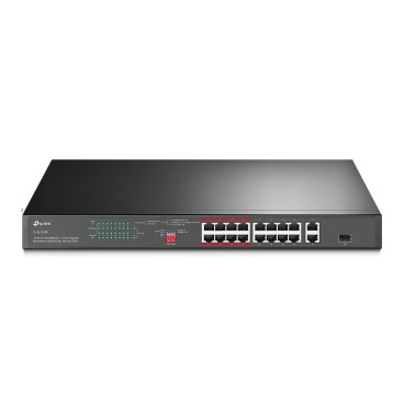 TP-Link TL-SL1218P commutateur réseau Non-géré Gigabit Ethernet (10 100 1000) Connexion Ethernet, supportant l'alimentation via