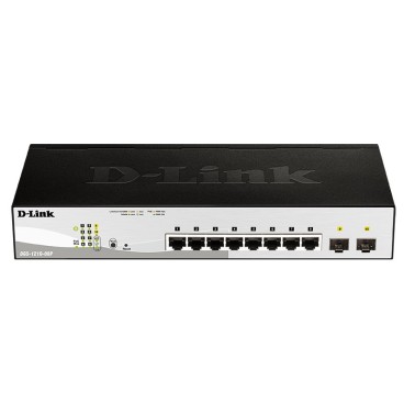 D-Link DGS-1210-08P Géré L2 Gigabit Ethernet (10 100 1000) Connexion Ethernet, supportant l'alimentation via ce port (PoE) Noir