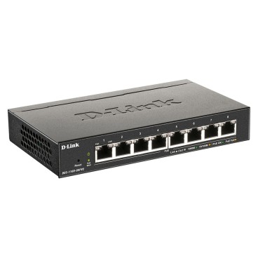 D-Link DGS-1100-08PV2 Géré L2 L3 Gigabit Ethernet (10 100 1000) Connexion Ethernet, supportant l'alimentation via ce port (PoE)