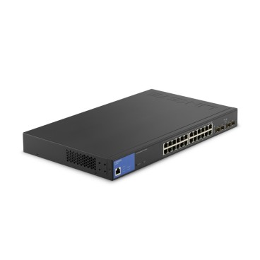Linksys Switch réseau manageable 24 ports Gigabit avec 4 ports uplink SFP 1 G - PoE   PoE+