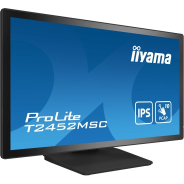 iiyama ProLite T2452MSC-B1 écran plat de PC 60,5 cm (23.8") 1920 x 1080 pixels Full HD LCD Écran tactile Multi-utilisateur Noir