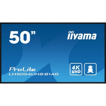 iiyama LH5054UHS-B1AG affichage de messages Écran plat de signalisation numérique 125,7 cm (49.5") LCD Wifi 500 cd m² 4K Ultra