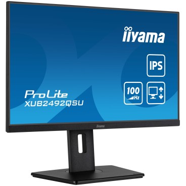 iiyama ProLite XUB2492QSU-B1 écran plat de PC 60,5 cm (23.8") 2560 x 1440 pixels Wide Quad HD LED Noir