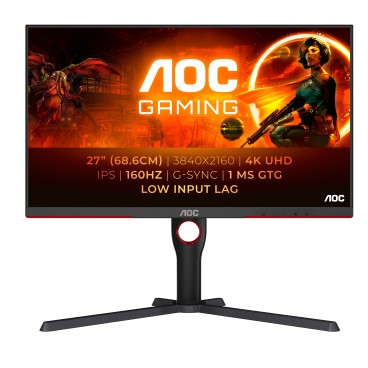 AOC G3 U27G3X BK écran plat de PC 68,6 cm (27") 3840 x 2160 pixels 4K Ultra HD LED Noir, Rouge