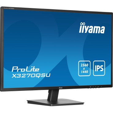 iiyama ProLite X3270QSU-B1 écran plat de PC 81,3 cm (32") 2560 x 1440 pixels Wide Quad HD LED Noir