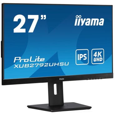 iiyama ProLite XUB2792UHSU-B5 écran plat de PC 68,6 cm (27") 3840 x 2160 pixels 4K Ultra HD LED Noir