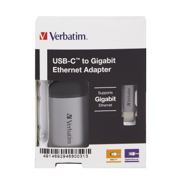 Verbatim 49146 station d'accueil USB 3.2 Gen 1 (3.1 Gen 1) Type-C Noir, Argent