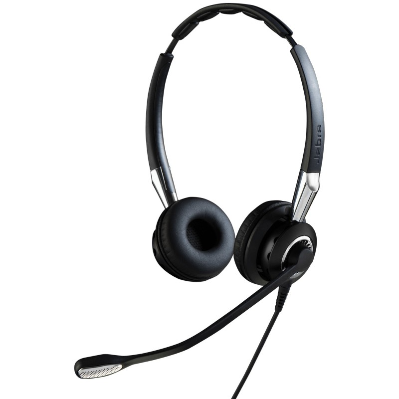 Jabra Biz 2400 II QD Duo NC Casque Avec fil Arceau Bureau Centre d'appels Noir, Argent