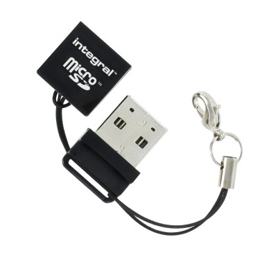 Integral USB2.0 CARDREADER SINGLE SLOT MSD lecteur de carte mémoire Noir