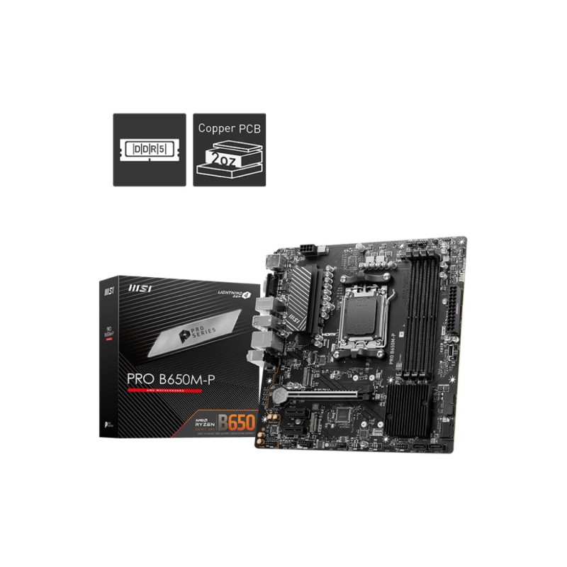 MSI PRO B650M-P carte mère AMD B650 Emplacement AM5 micro ATX