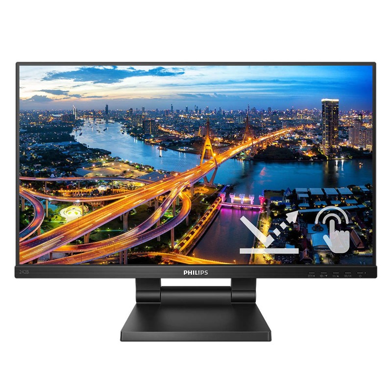 Philips 242B1TC 00 écran plat de PC 60,5 cm (23.8") 1920 x 1080 pixels Full HD LED Écran tactile Noir