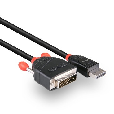 Lindy 41492 câble vidéo et adaptateur 3 m DVI-D DisplayPort Noir