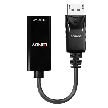 Lindy 41718 câble vidéo et adaptateur 0,15 m DisplayPort HDMI Noir