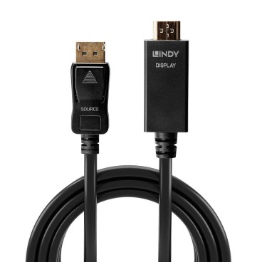 Lindy 36920 câble vidéo et adaptateur 0,5 m DisplayPort HDMI Type A (Standard) Noir