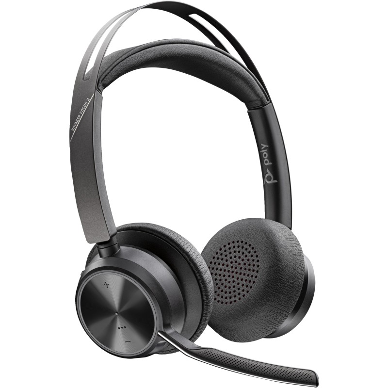 POLY Micro-casque Voyager Focus 2-M Certifié Microsoft Teams avec base de chargement