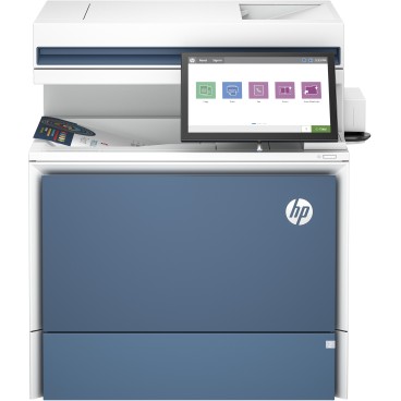 HP Color LaserJet Enterprise Flow Imprimante MFP 5800zf, Impression, copie, scan, fax, Chargeur automatique de documents Bacs