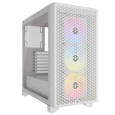 CORSAIR 3000D RGB AIRFLOW TEMPERED GLASS MID-TOWER WHITE