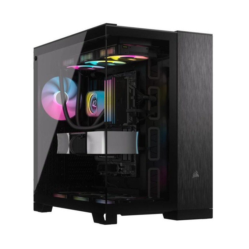 CORSAIR 6500X Mid-Tower PC Case, Black/Obsidian Aluminum