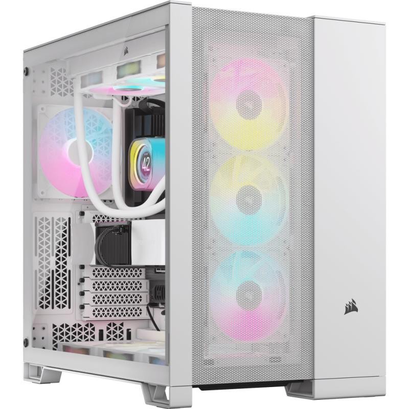 CORSAIR 6500D AIRFLOW Mid-Tower Dual Chamber PC Case-WHITE