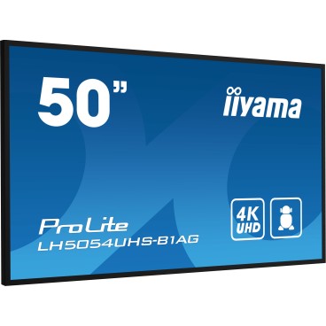 iiyama LH5054UHS-B1AG affichage de messages Écran plat de signalisation numérique 125,7 cm (49.5") LCD Wifi 500 cd m² 4K Ultra