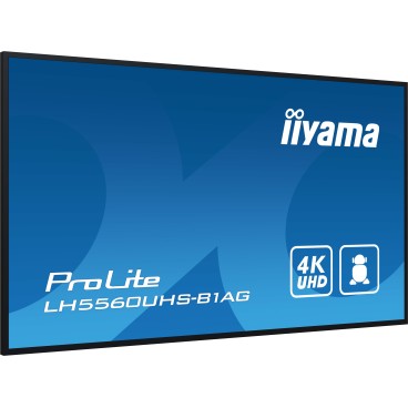 iiyama LH5560UHS-B1AG affichage de messages Carte A numérique 139,7 cm (55") LED Wifi 500 cd m² 4K Ultra HD Noir Intégré dans