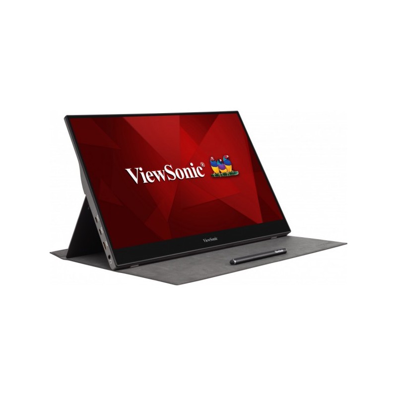 Viewsonic TD1655 écran plat de PC 39,6 cm (15.6") 1920 x 1080 pixels Full HD LED Écran tactile Multi-utilisateur Noir, Argent