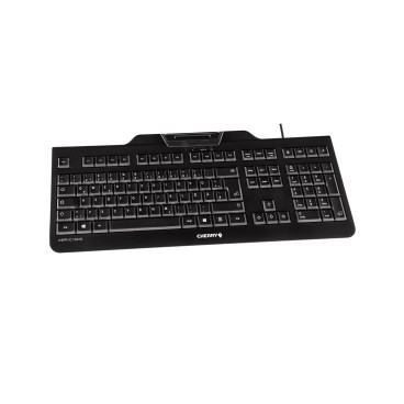 CHERRY KC 1000 SC Clavier filaire lecteur cartes à puce, noir, USB, AZERTY - FR