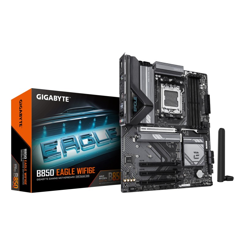 GIGABYTE B850 EAGLE WIFI6E Carte Mère - AMD Ryzen 9000 Series CPUs, VRM numérique 8+2+2 phases, jusqu'à 8200MHz DDR5 (OC),