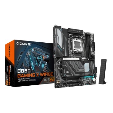 GIGABYTE B850 GAMING X WIFI6E Carte Mère - AMD Ryzen 9000 Series CPUs, VRM numérique 12+2+2 phases, jusqu'à 8200MHz DDR5 (OC),