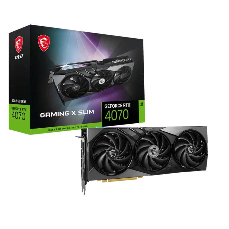 MSI GAMING GEFORCE RTX 4070 X SLIM 12G carte graphique NVIDIA 12 Go GDDR6X