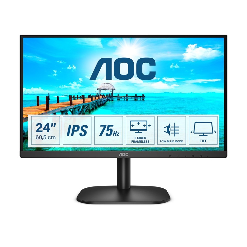 AOC B2 24B2XDA LED display 60,5 cm (23.8") 1920 x 1080 pixels Full HD Noir