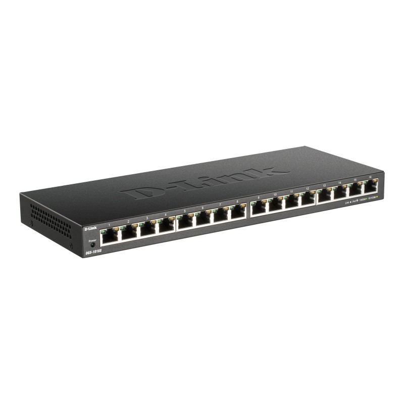 D-Link DGS-1016S Non-géré Gigabit Ethernet (10 100 1000) Noir