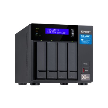 QNAP TVS-472XT NAS Tower Intel® Core™ i3 4 Go DDR4 QNAP QTS Noir